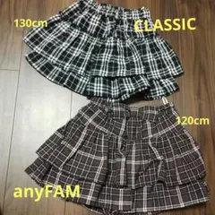 any FAM/CLASSIC チェック柄フリルスカート スカパン