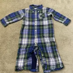 Ralph Lauren チェック柄ロンパース 70