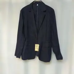 MUJI 無印良品 ネイビー テーラードシングルジャケット M