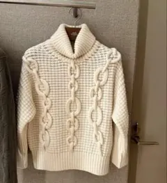 ⭐︎未使用⭐︎HERMES エルメス　シェーヌダンクルニットワンピース 白　#44 ⭐︎未使用⭐︎HERMES エルメス シェーヌダンクルニットワンピース 白