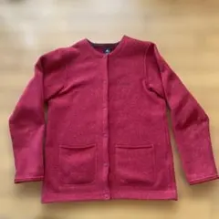 赤 カーディガン