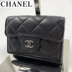 CHANEL マトラッセ 三つ折り財布 ブラック ラムスキン リカラー - メルカリ