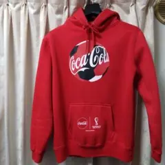 自販機の景品に当選品　非売品Coca-Cola サッカーボールロゴ パーカー M