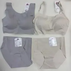 タグ付き TOPVALU ハーフトップブラとショーツの4点セット M②のサムネイル