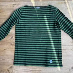 ORCIVAL 緑黒ストライプ 長袖Tシャツ