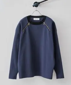 CULLNI クルニ ZIPデザインニット ブルー1のサムネイル