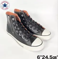 CONVERSE ブラック スニーカー 24.5cm レザー　オールスター