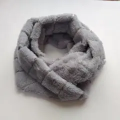 グレー フェイクファー スヌード