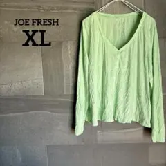 JOE FRESH 【XL】 ミントグリーン 長袖 カットソー 薄手