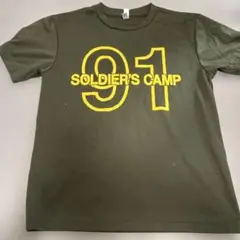 SOLDIER'S CAMP プリント Tシャツ カーキ スポーツ