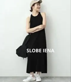 SLOBE IENA レイヤードアメスリニットワンピース ブラック FREE
