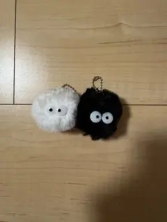 まっくろくろすけ ジブリ風 キーホルダー2個セット