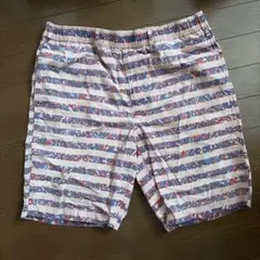 ストライプ柄水着 ホワイト/レッド/ブルー