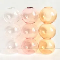 フラワーベース　花瓶　花器　一輪挿し　バブル型　バブルフラワーベース　ガラス