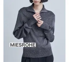 MIESROHE ミースロエ　ウェーブスリーブハーフジップニット　ミックスのサムネイル