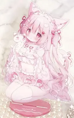 桃豆こまもち アクリルスタンド - メルカリ