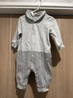【未使用】グレーロンパース