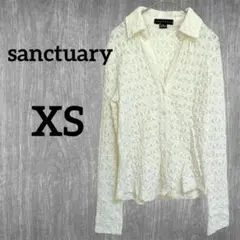 sanctuary ホワイト レース 長袖 トップス【XS】カーディガン 襟付