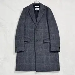 美品『B＆Yユナイテッドアローズ』スーパー120 グレンチェック メルトンコート