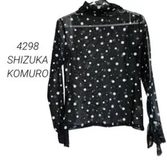 新品 4298 SHIZUKA KOMURO 水玉 長袖シャツ 40 M Lのサムネイル