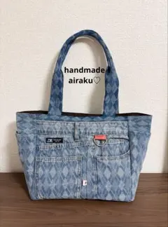 デニムリメイク　バック　ハンドメイド