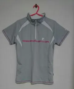 FILA　半袖シャツ　ジップアップ　グレー　Mサイズ　スポーツウェア