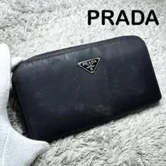 PRADA プラダ 長財布 ラウンドファスナー 三角プレート ナイロンのサムネイル