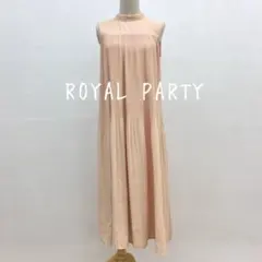 ROYAL PARTY キャミ付　ハイネック ノースリーブ ロング ワンピース