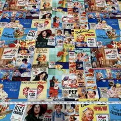 ‪ஐ‬⋆*レトロなアメリカン Kellogg's 生地約45×110