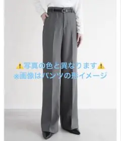 ネイビー　センタープレス　スラックス　ズボン　パンツ　紺