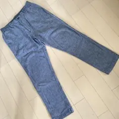 【美品】バナナリパブリック　リネンコットン　ズボン　 麻混　メンズ　ブルーのサムネイル