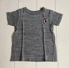 【夏物★最終セール】デニム＆ダンガリー★ ワンポイント刺繍Tシャツ 110cm
