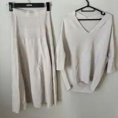 IENA イエナ　グレージュ　ニット　セットアップ　スカート