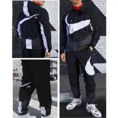 NIKE ビッグ スウッシュ ウーブン セットアップ ビッグロゴ ナイロン 上下