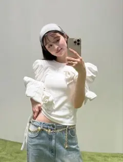 Bibiy】正規品 ROSETTE TEE WHITE 新品 - メルカリ