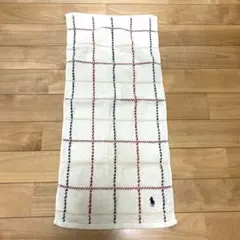 ラルフローレン フェイスタオル 中古 チェック柄 ロゴ刺繍のサムネイル