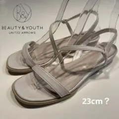 BEAUTY & YOUTH ベージュ　フラット　ストラップサンダル 23cmのサムネイル