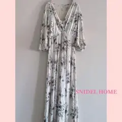 【即日発行】SNIDEL HOME 花柄カシュクールロングワンピース