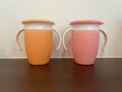 munchkinマンチキン ミラクルカップ ピンク オレンジ 双子 コップのみ