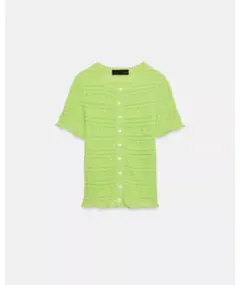 ZARA 半袖　ハニカムニットカーディガンのサムネイル