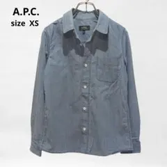 送料無料) A.P.C.軽めダンガリーシャツ sizeXS 古着のサムネイル