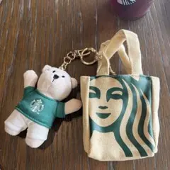 セール！【海外スタバ】ベアリスタ&ショップバッグ キーチェーン