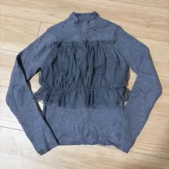 しまむら hiichan フリルニット グレー LP