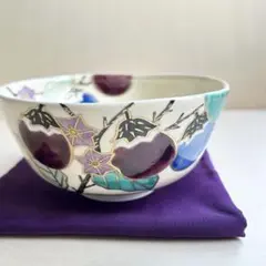 京焼 朝顔 平茶碗 夏茶碗 手描き 茶道具 - メルカリ