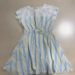 Little Things ストライプ柄 半袖ワンピース 100センチ　女の子のサムネイル