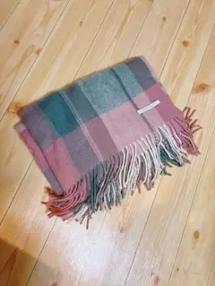 チェック柄ストール ピンク