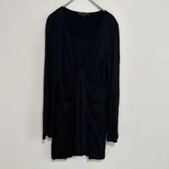 ICB長袖 ドレープデザイン チュニック　カシミヤ混