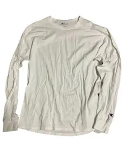 チャンピオン ロンT ホワイト Lサイズ 無地 カジュアル ゆったり大きめ 薄着