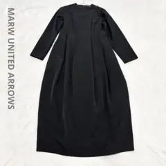 美品 マルゥユナイテッドアローズ バルーンワンピース 38ブラック 2024