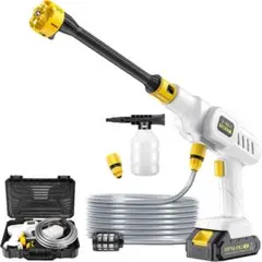 充電式高圧洗浄機 コードレス 7MPa バッテリー式 軽量小型 ホワイト